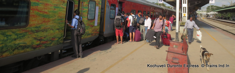Kochuveli Duronto Express at Bangalore , Krishnarajapuram railway station