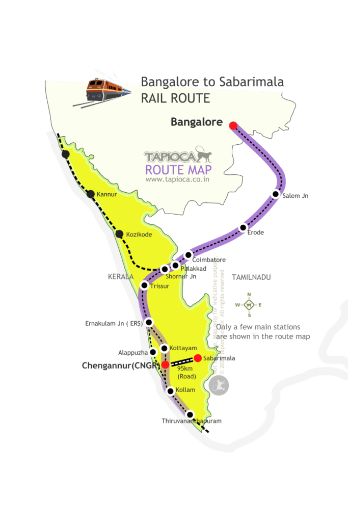 Bangalore To Kerala Route Map Bangalore To Sabarimala Train Route